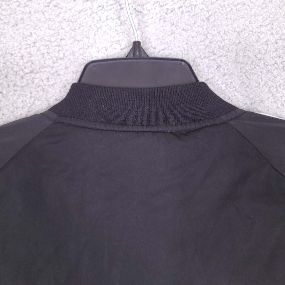 No‎ Boundaries Mens Bomber Jacket Small Black Soot Camo Sleeve *Broken Zipper - Picture 13 of 13